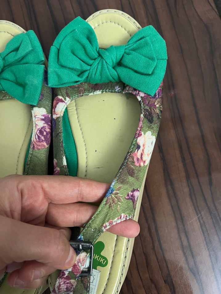 Yeşil Fiyonklu Kadın Dolgu Topuk Sandalet - Görsel 5