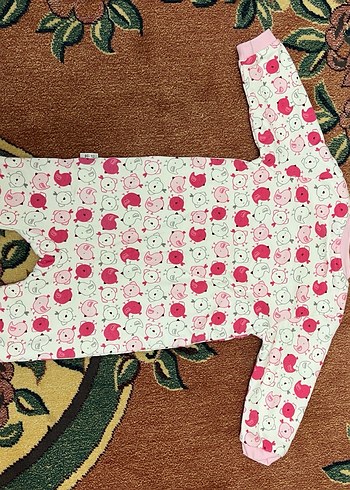 Renkli Desenli Fermuarlı Bebek Kız Tulum - Görsel 4