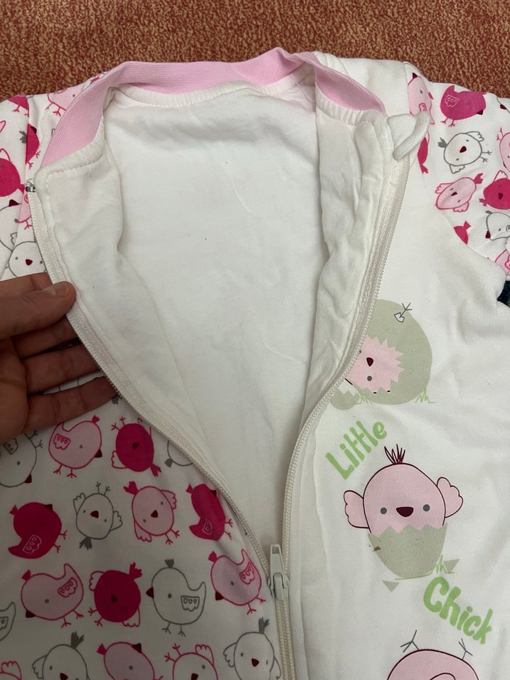 Renkli Desenli Fermuarlı Bebek Kız Tulum - Görsel 2