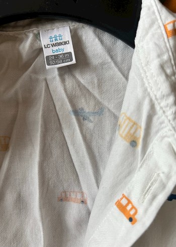 Beyaz Baskılı Erkek Çocuk Gömlek - Görsel 3