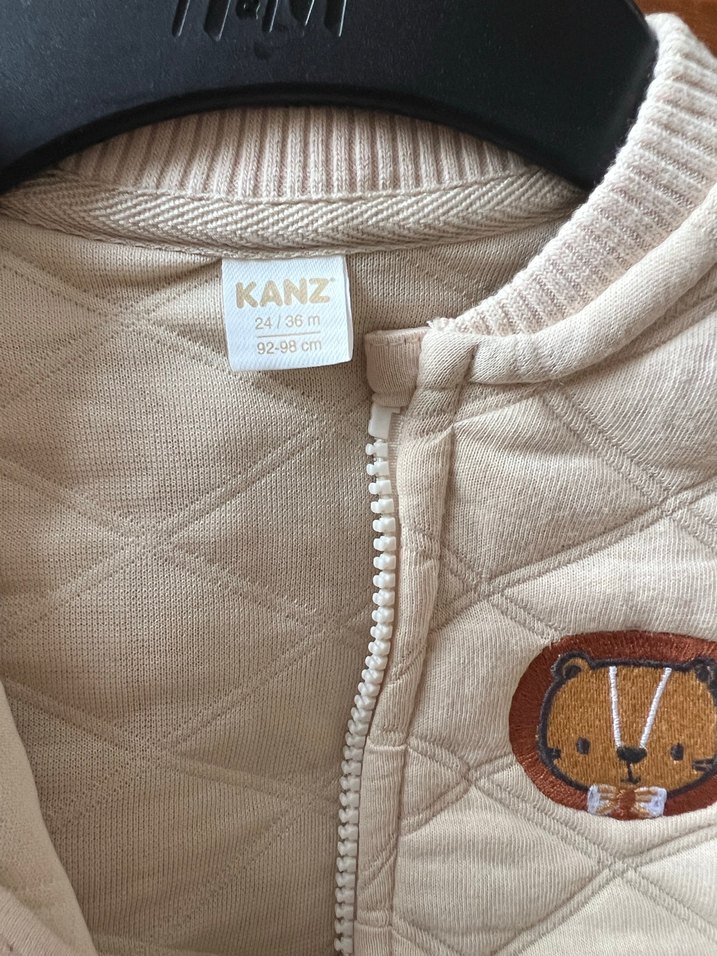 Bej Erkek Çocuk Fermuarlı Sweatshirt - Görsel 3