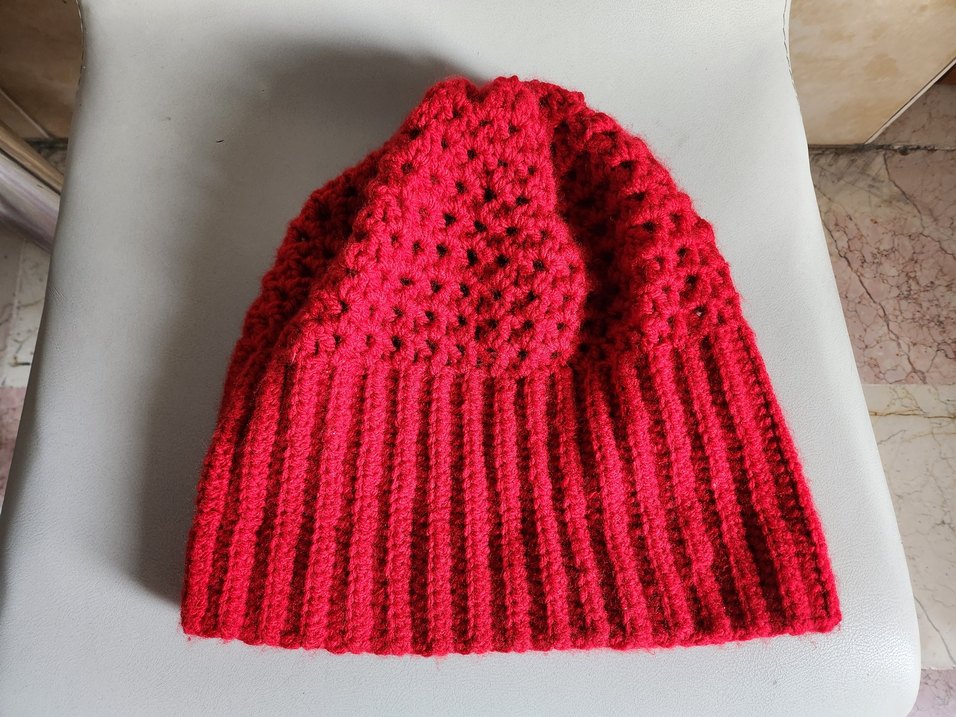 Kırmızı Örgü Kadın Bere - Görsel 2