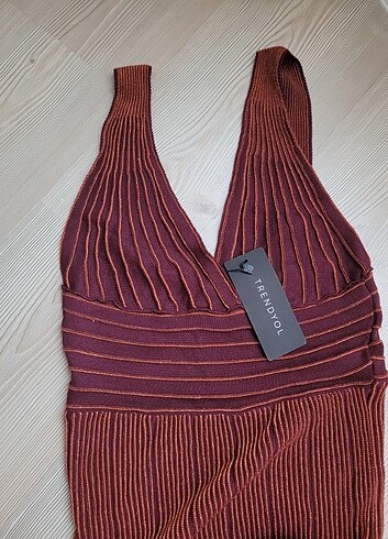 Bordo uzun elbise