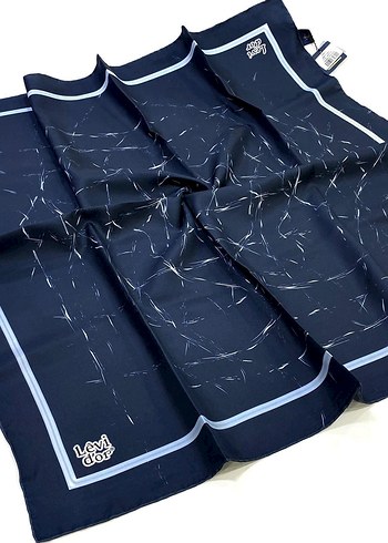 Siyah Kadın twill İpek Eşarp - Levidor - Görsel 9