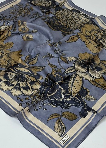 Siyah Kadın twill İpek Eşarp - Levidor - Görsel 19