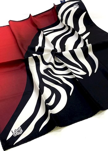 Siyah Kadın twill İpek Eşarp - Levidor - Görsel 11