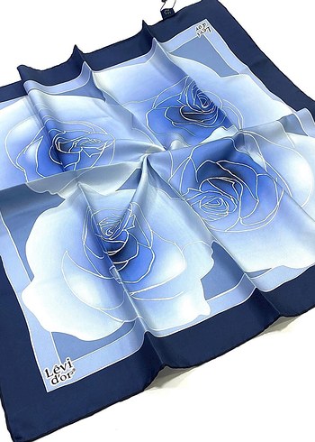 Siyah Kadın twill İpek Eşarp - Levidor - Görsel 6