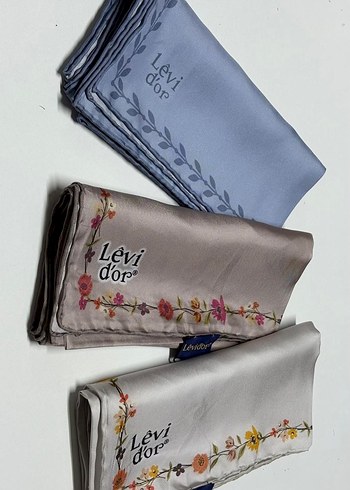 Siyah Kadın twill İpek Eşarp - Levidor - Görsel 12