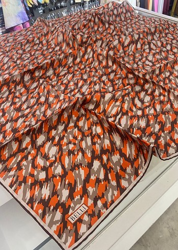 Belli twill ipek eşarp - Görsel 8