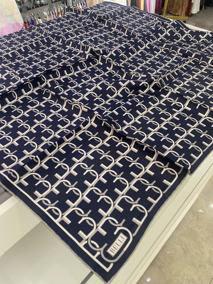 Belli twill ipek eşarp - Görsel 3