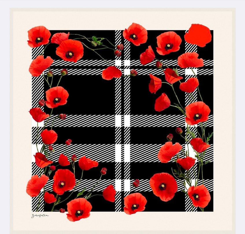 Zerafetim twill ipek eşarp - Görsel 2