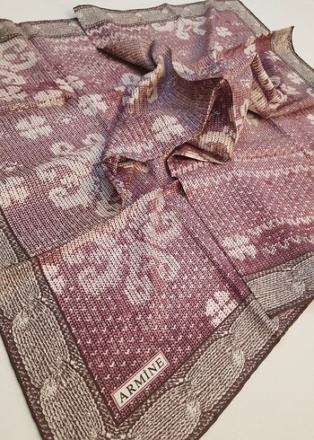 Armine twill ipek eşarp - Görsel 3