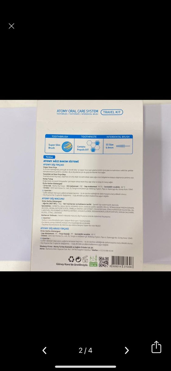 Atomy Ağız Bakım Seyahat Seti 4'lü - Görsel 4
