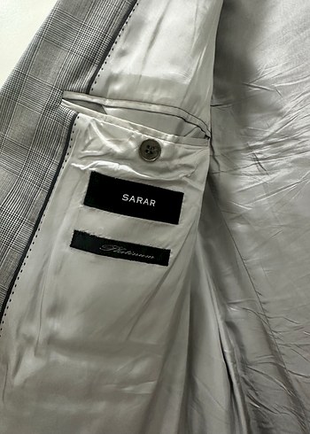 Gri Ekose Desenli Erkek Takım Ceketi - Görsel 2