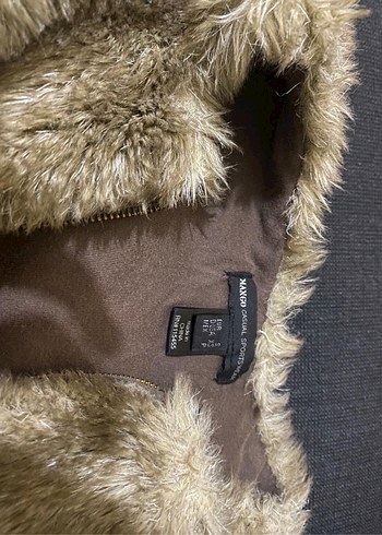 Kürk Detaylı Kahverengi Kadın Yelek - Görsel 3