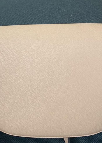 Zincir Detaylı Bej Deri Kadın Çanta - Görsel 3