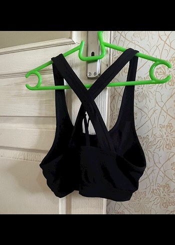 xl Beden siyah Renk Victroy Siyah Çapraz Askılı Pedli Mini Büstiyer