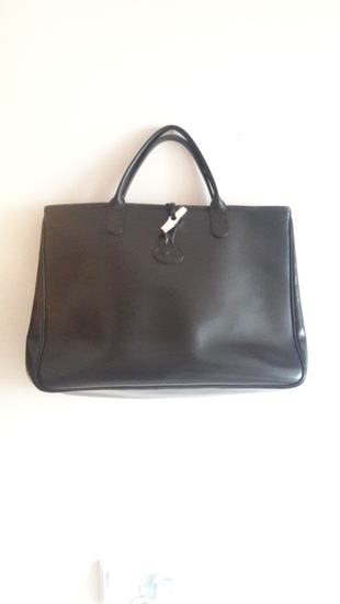 Longchamp Siyah deri çanta 