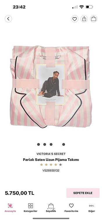 Vs saten pijama