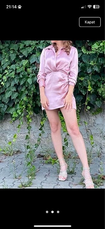 Zara Zara saten elbise