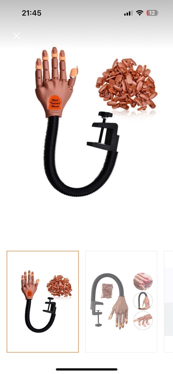 Manikür Pratiği için Ayarlanabilir Kahverengi El Modeli - Görsel 2