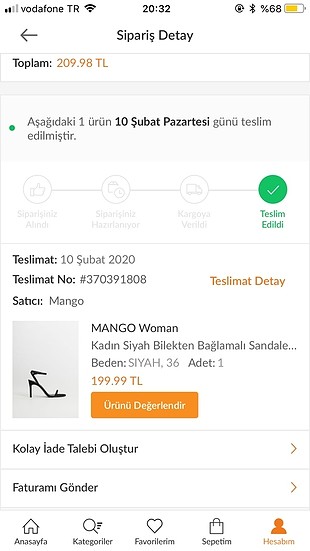 36 Beden siyah Renk Mango çook şık sandalet