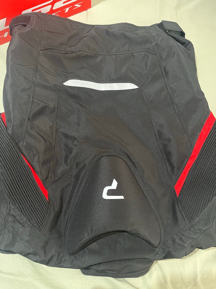 Fermuarlı Kırmızı Gri Biker Erkek Mont - Görsel 3