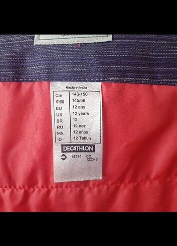 11-12 Yaş Beden Decathlon marka çocuk mont