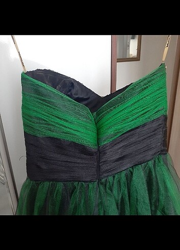 s Beden yeşil Renk Nişan elbisesi