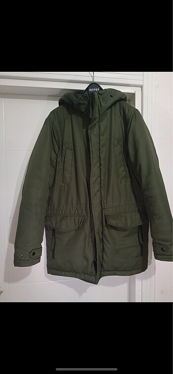 Jack&Jones uzun haki erkek mont