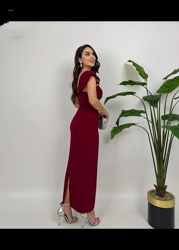 Trendyol & Milla Kırmızı Parlak Midi Elbise