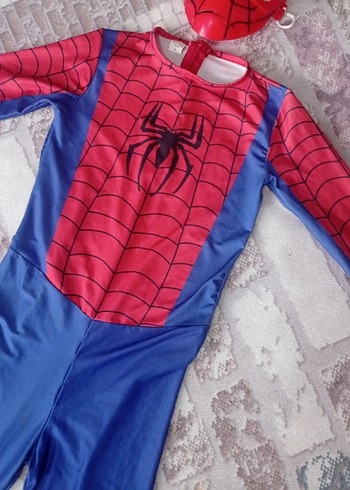 Örümcek Adam Çocuk Kostümü, Fermuarlı, Renkli - Görsel 5