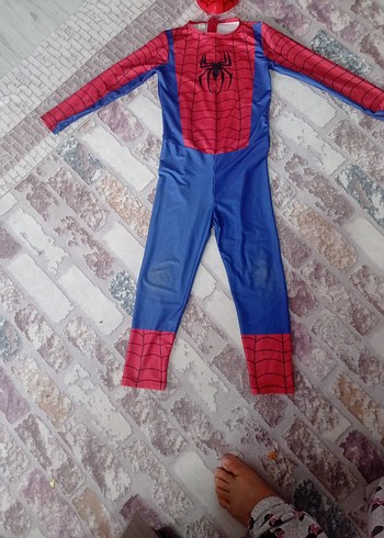 Örümcek Adam Çocuk Kostümü, Fermuarlı, Renkli - Görsel 4