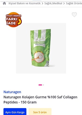 Naturagen Kolajen Gurme Peptides 150g
