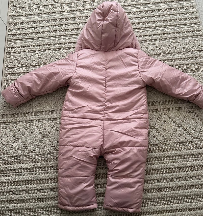 Kürklü Pembe Bebek Tulumu - Görsel 3