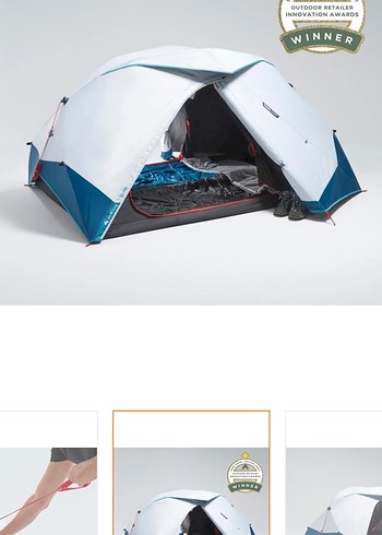 Decathlon Quechua 2 Kişilik Çadır - 2 Seconds Easy Fresh&black - Görsel 3