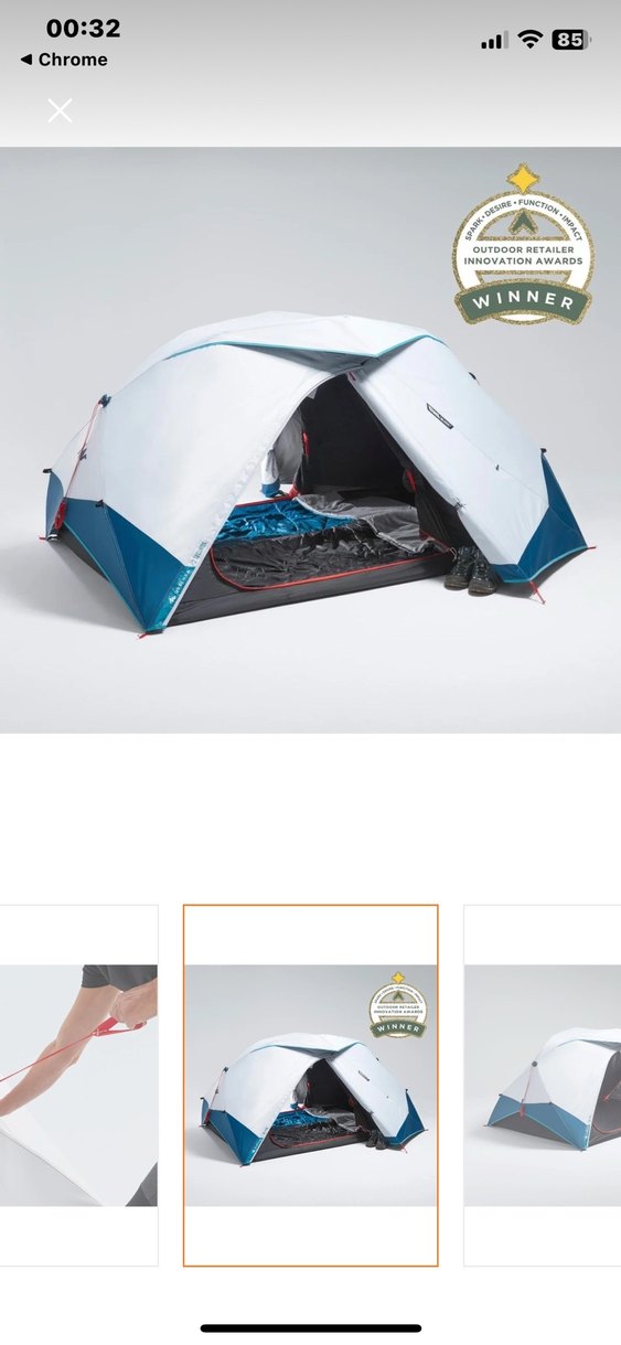 Decathlon Quechua 2 Kişilik Çadır - 2 Seconds Easy Fresh&black - Görsel 3