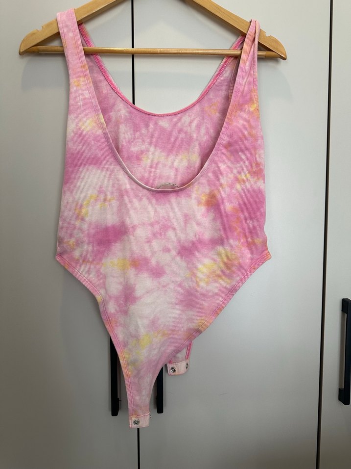 Pembe Batik Desenli Kadın bluz - Görsel 3