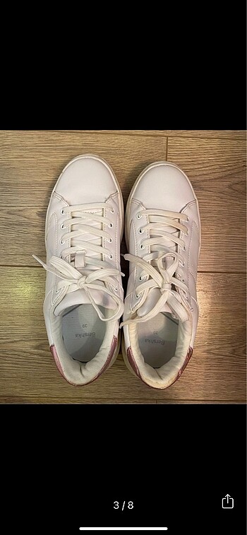 39 Beden Bershka Beyaz Sneaker Ayakkabı