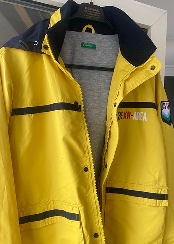 Benetton Sarı Erkek çocuk Yağmurluk - Görsel 6