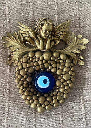 Melek figürlü  nazar boncuklu duvar süsü - Görsel 3