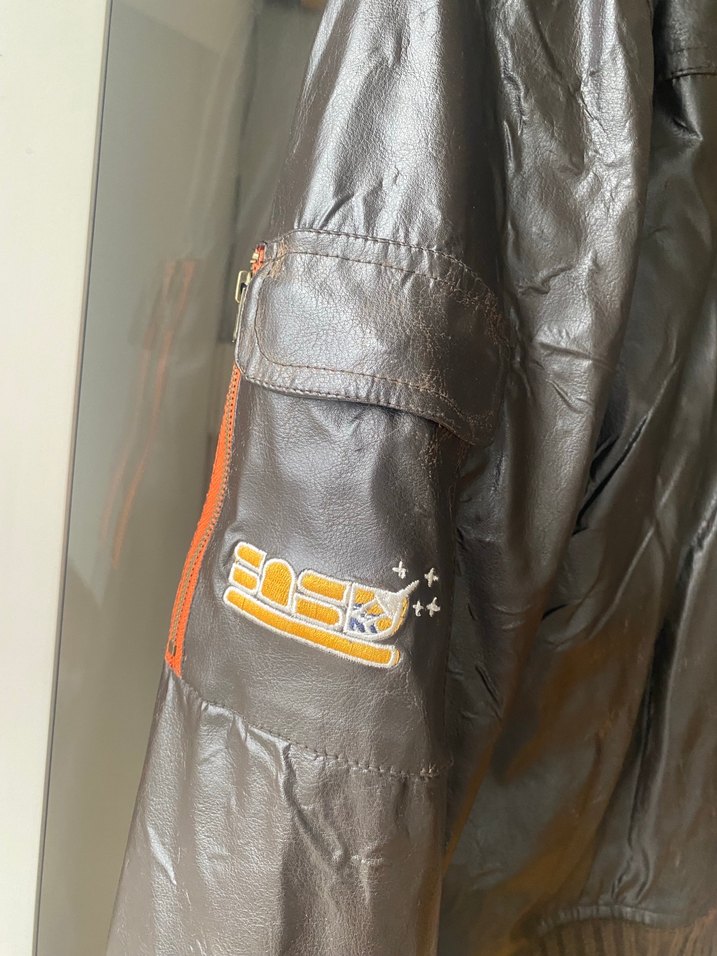 Zara erkek çocuk deri içi polar armalı mont - Görsel 5