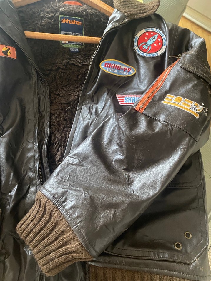 Zara erkek çocuk deri içi polar armalı mont - Görsel 4