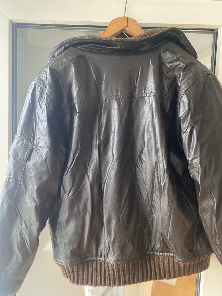 Zara erkek çocuk deri içi polar armalı mont - Görsel 2