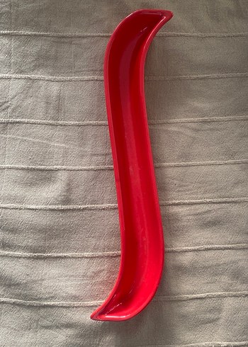 Kırmızı ve Beyaz Seramik Sunum Tabağı Seti - Görsel 3