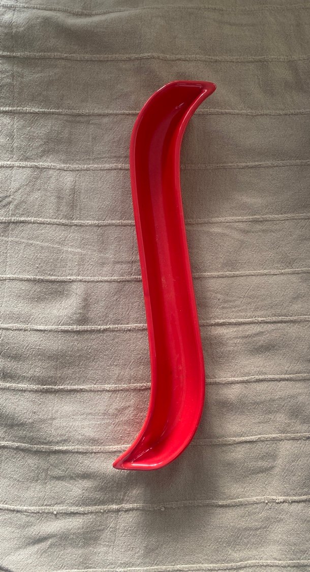 Kırmızı ve Beyaz Seramik Sunum Tabağı Seti - Görsel 3