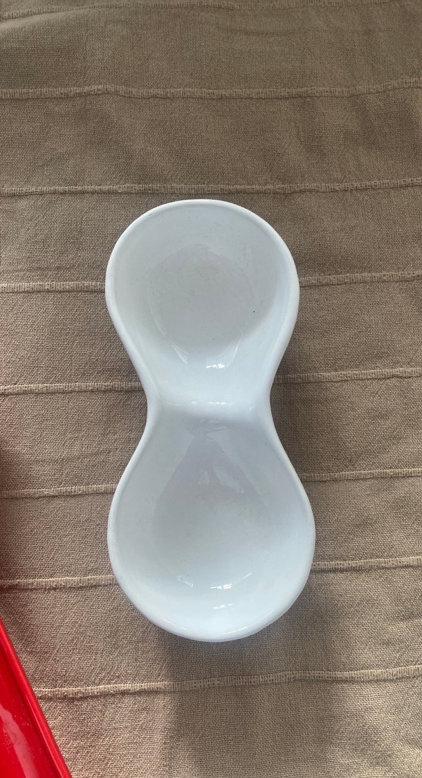 Kırmızı ve Beyaz Seramik Sunum Tabağı Seti - Görsel 5