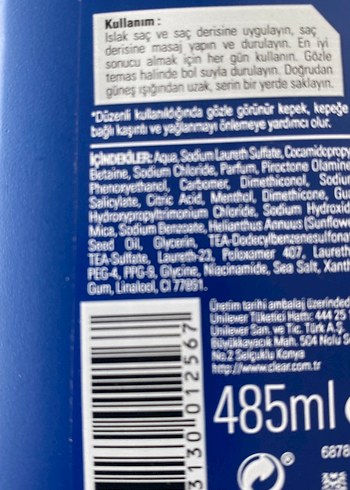 Clear erkek şampuan - Görsel 2