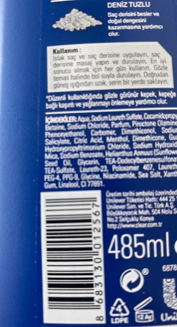 Clear erkek şampuan - Görsel 2