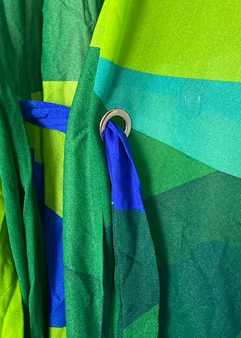 Zeki triko Kadın Yeşil Bohem Tarzı Drapeli deniz elbise - Görsel 4